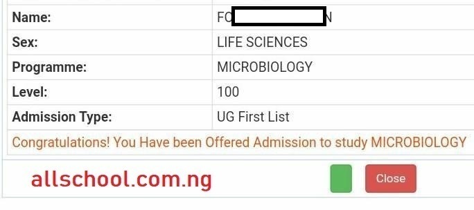 abu admission list