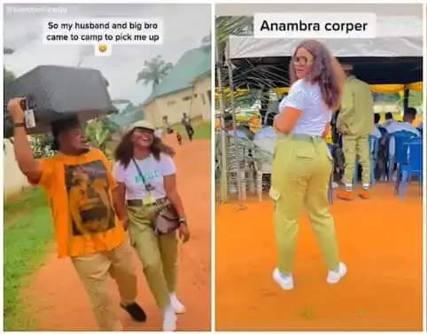 Beautiful Moment Man Carries His Wife’s Bag As She Leaves NYSC Camp (Video)